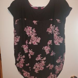 Black flowery Blouse